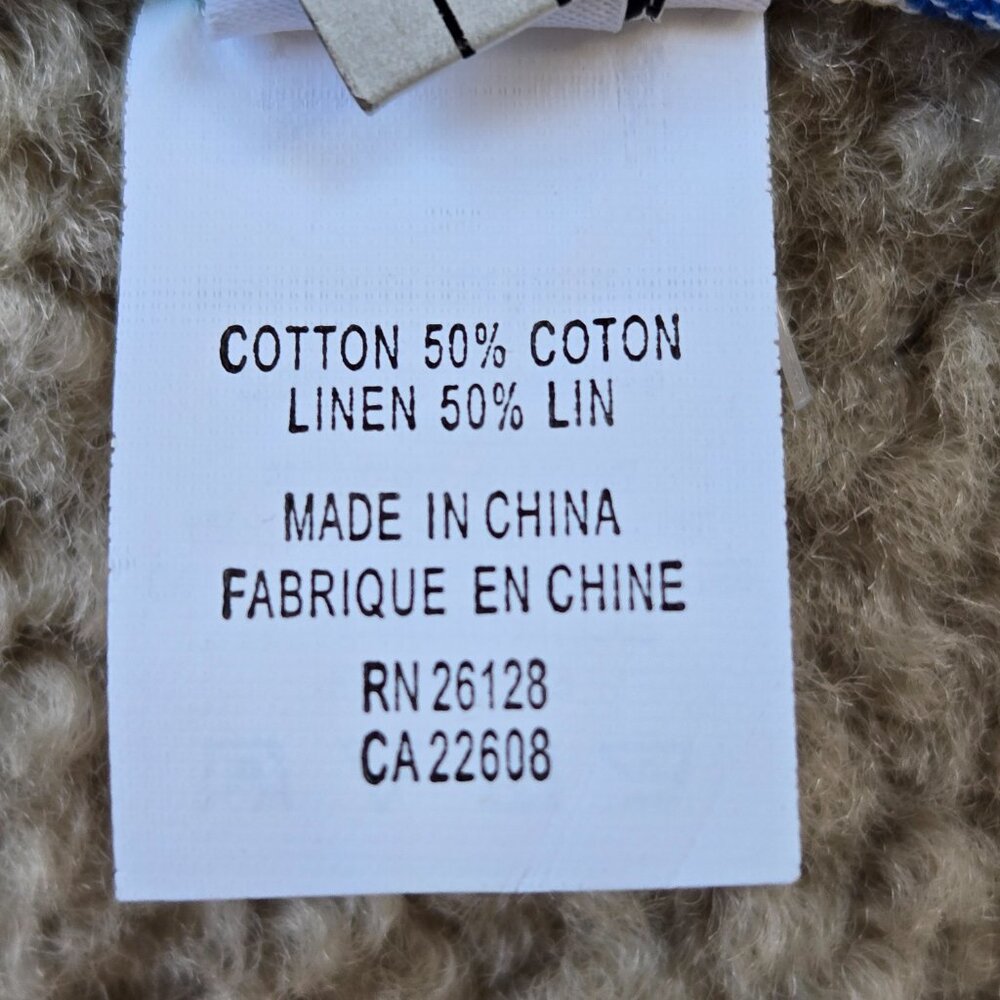 Linen Cotton Blend Scarf with fringe - Picture 6 of 7